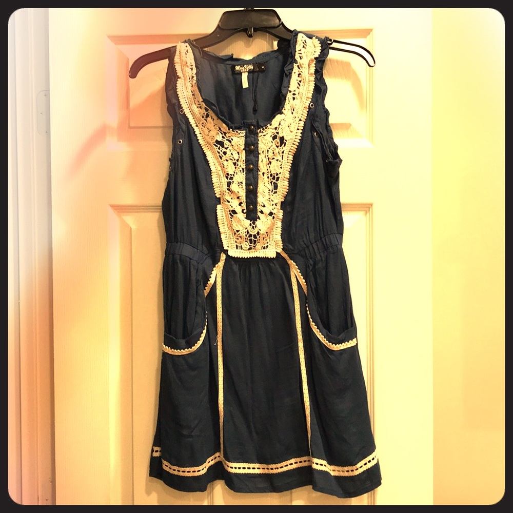 Super Cute Boho Mini Dress w/Pockets